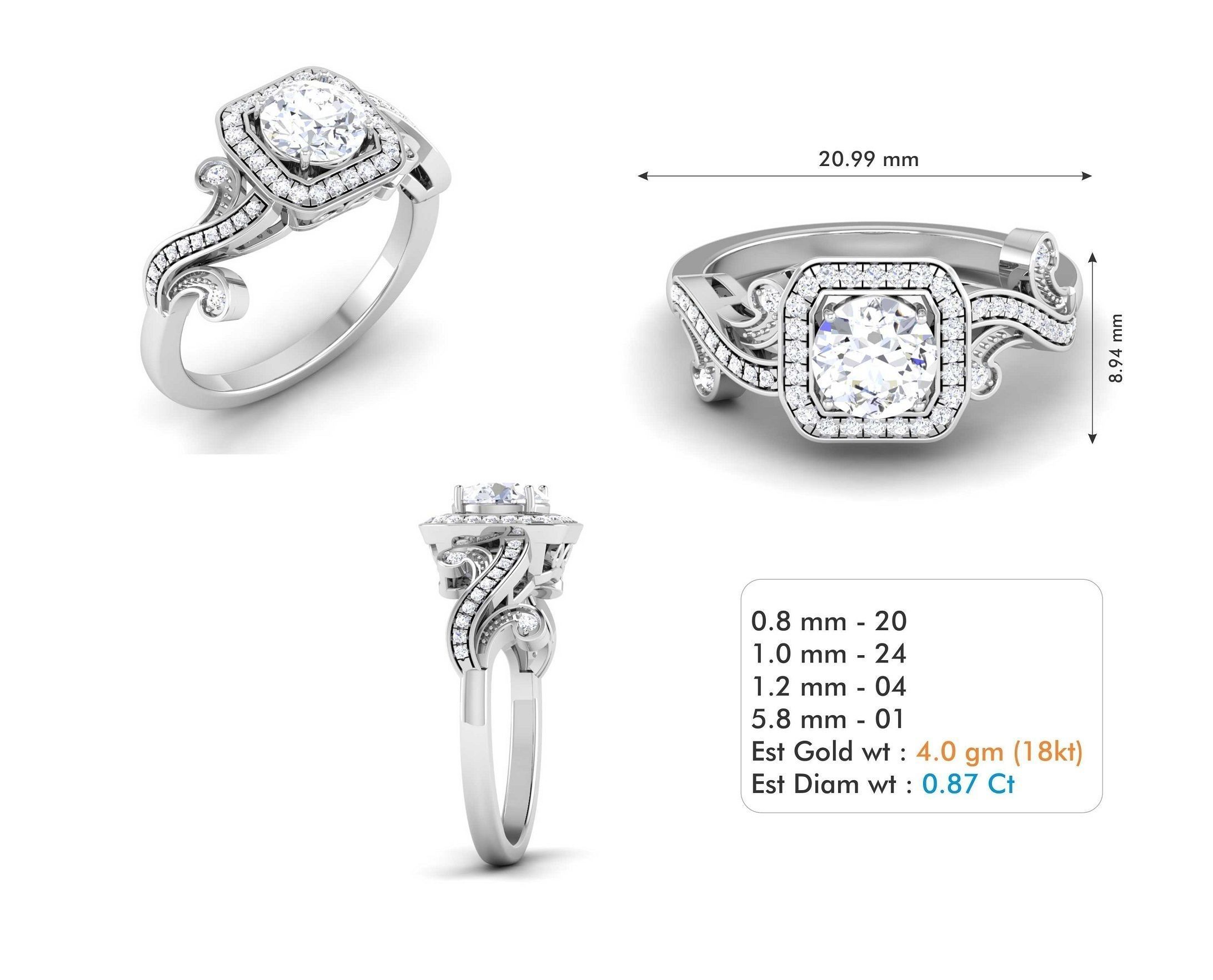 BULK-3DM-With Gems-RING 309 Files 3D print model_116