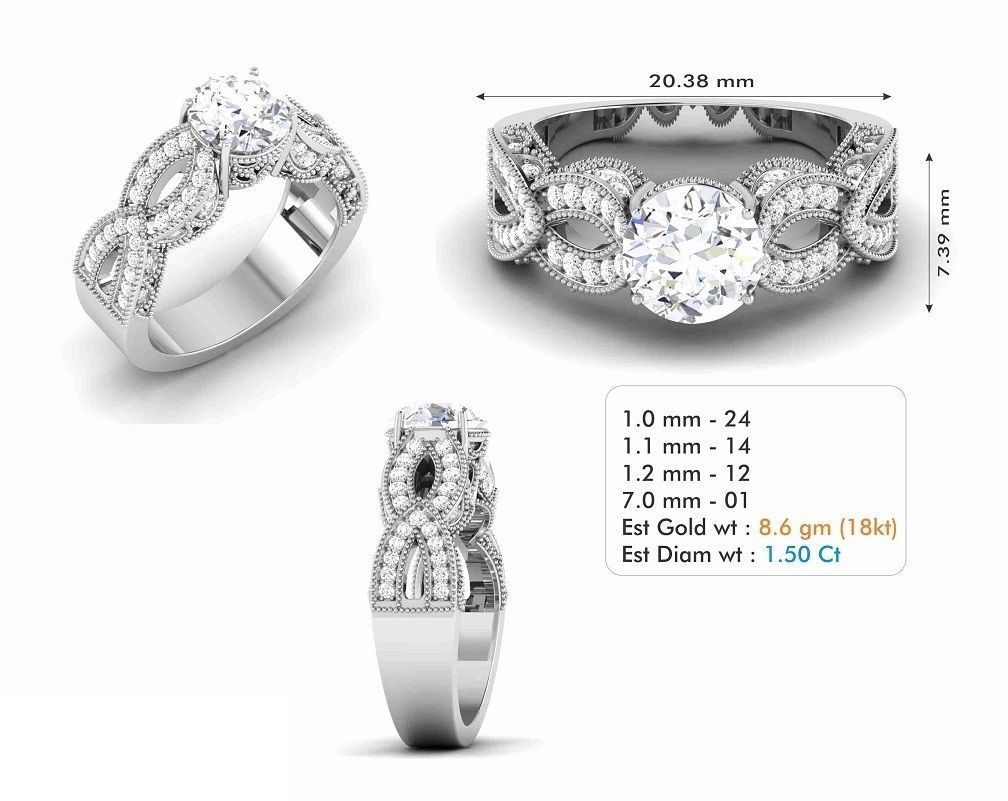BULK-3DM-With Gems-RING 309 Files 3D print model_176