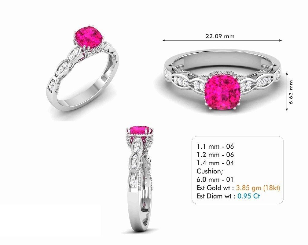 BULK-3DM-With Gems-RING 309 Files 3D print model_218