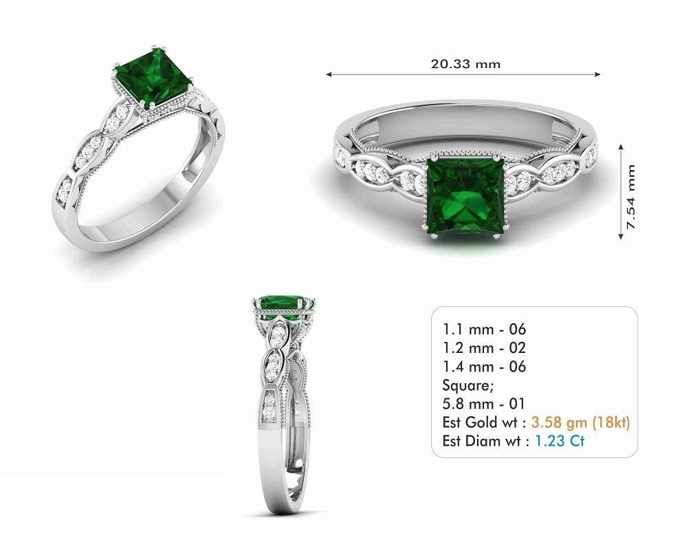 BULK-3DM-With Gems-RING 309 Files 3D print model_213