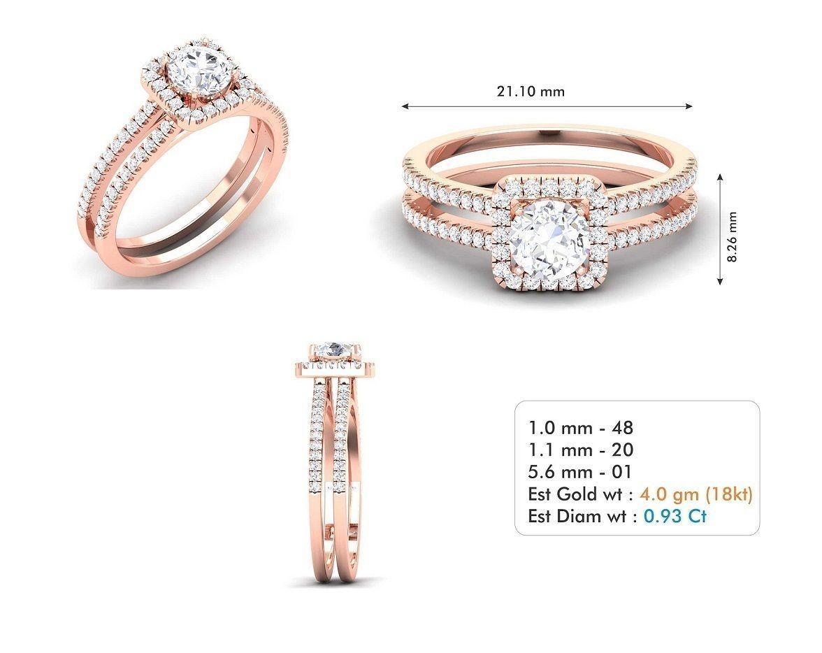 BULK-3DM-With Gems-RING 309 Files 3D print model_35