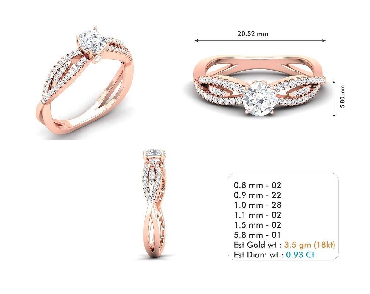 BULK-3DM-With Gems-RING 309 Files 3D print model_45