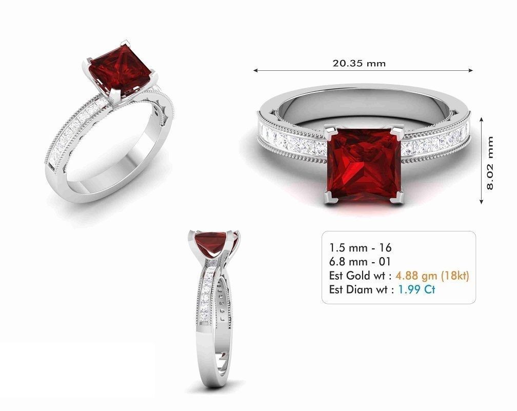 BULK-3DM-With Gems-RING 309 Files 3D print model_222