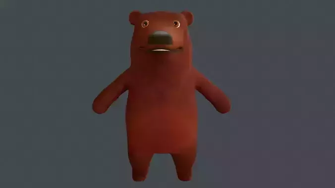 Cartoon rigged bear  Free low-poly 3D model
