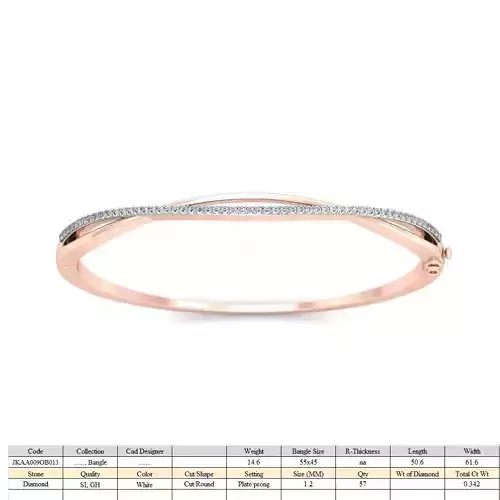 Twisted Rose Gold Thin Ring With Diamonds