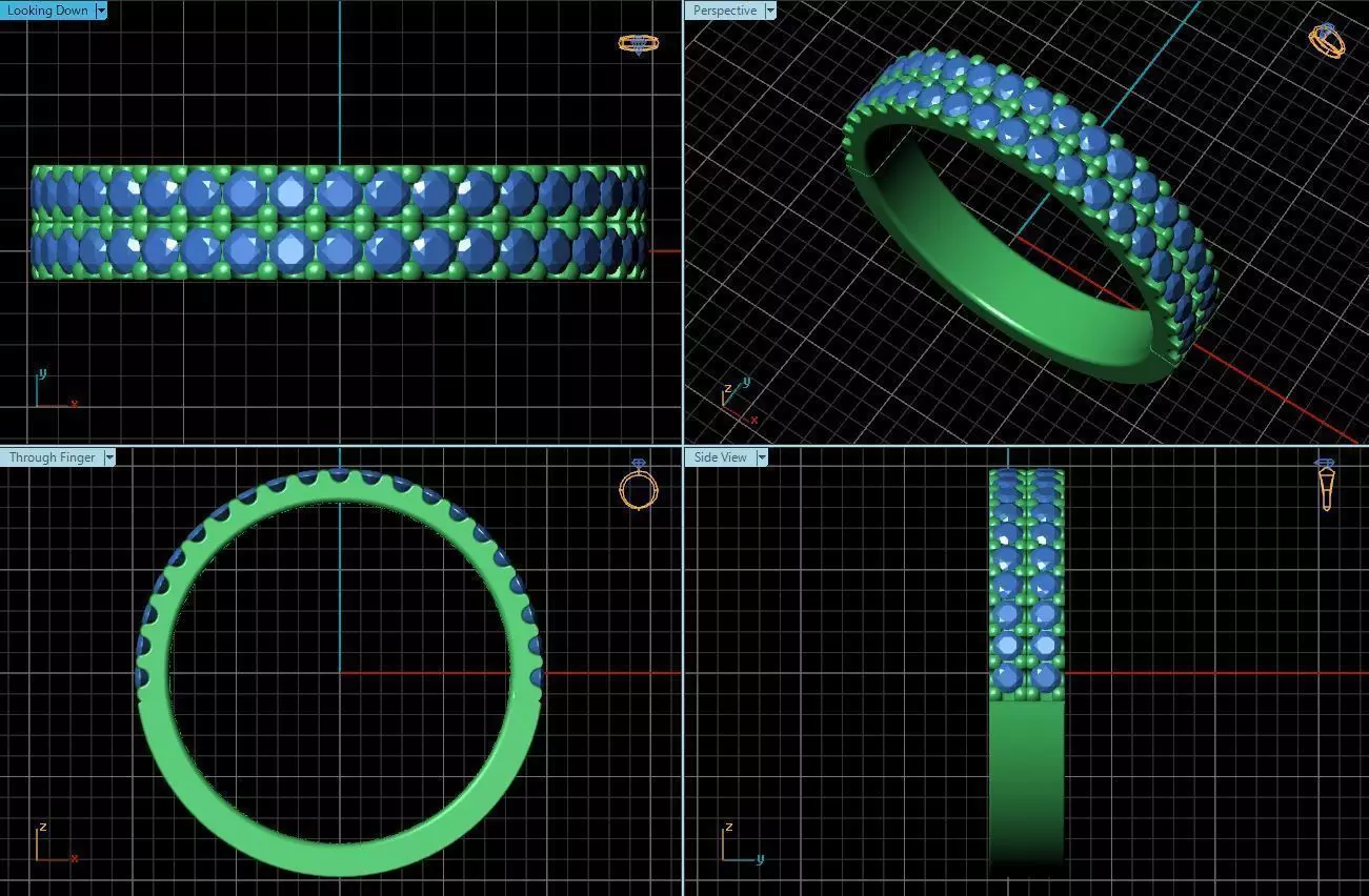 Ring With Diamonds 3D print model_0