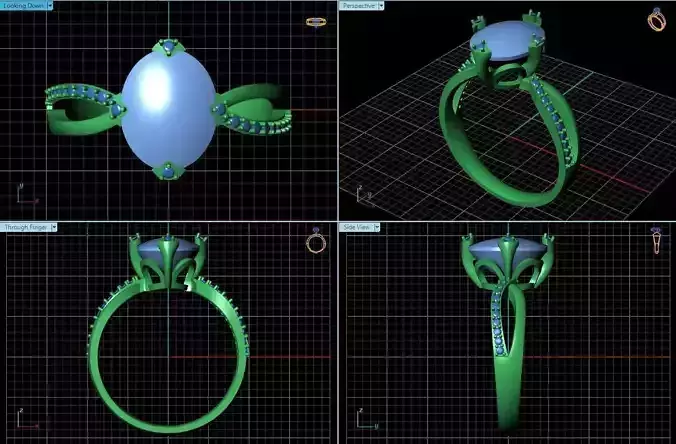 Ring With Oval Shaped Diamond