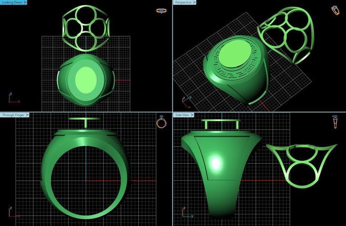 Thick Oval Shaped Ring 3D print model