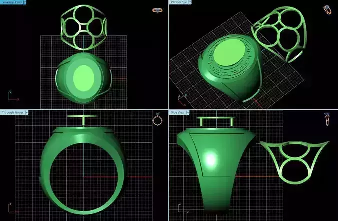 Thick Oval Shaped Ring 3D print model