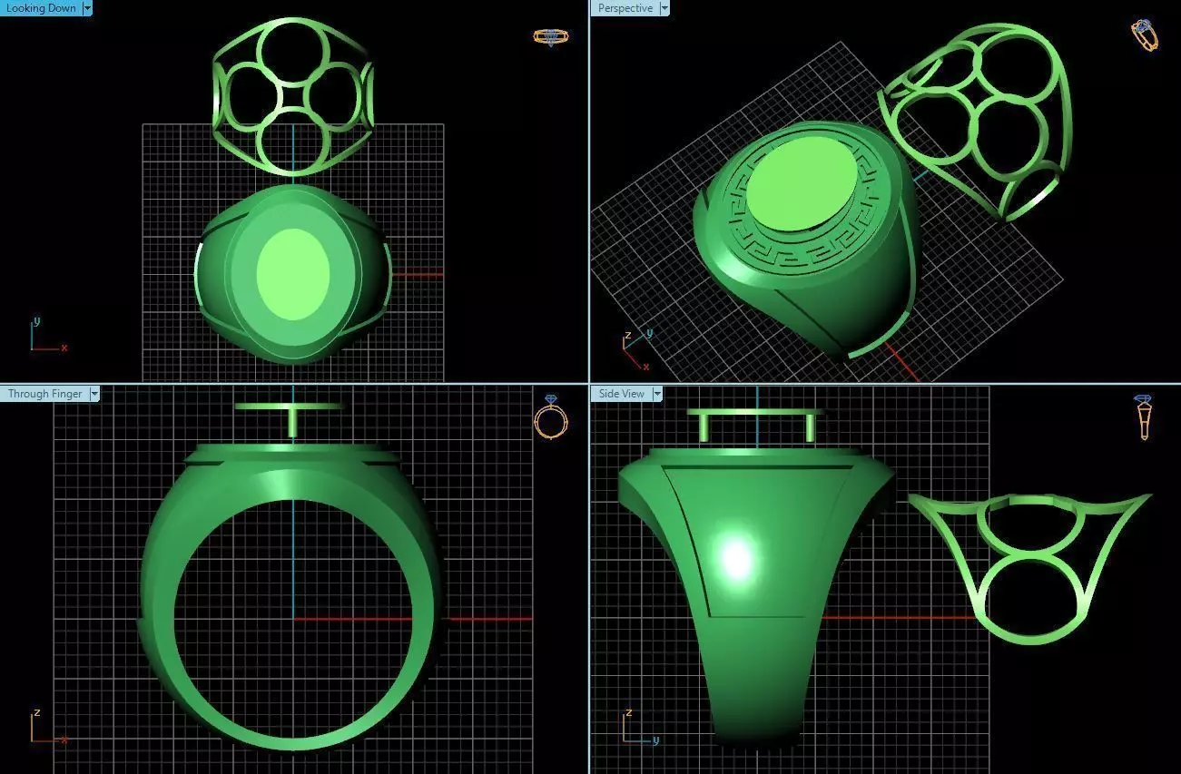 Thick Oval Shaped Ring 3D print model_0