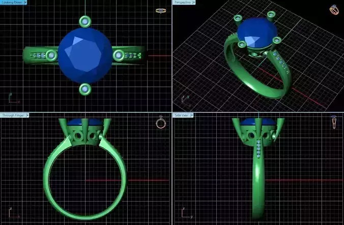 Engagement Ring With Diamonds 223