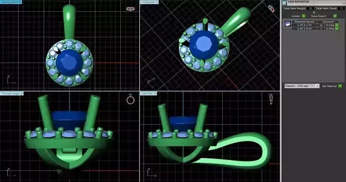 Halo Pendant With Diamonds 1