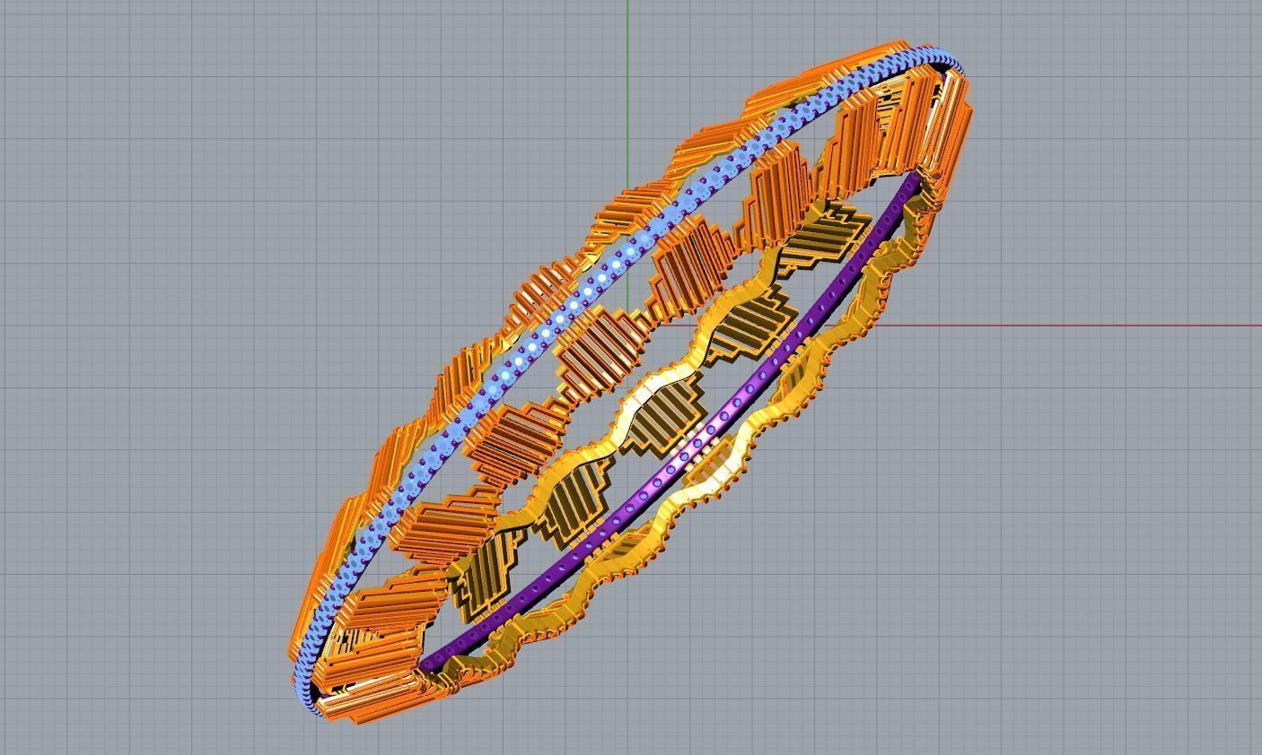 Eros Multi Bangle 3D print model_8