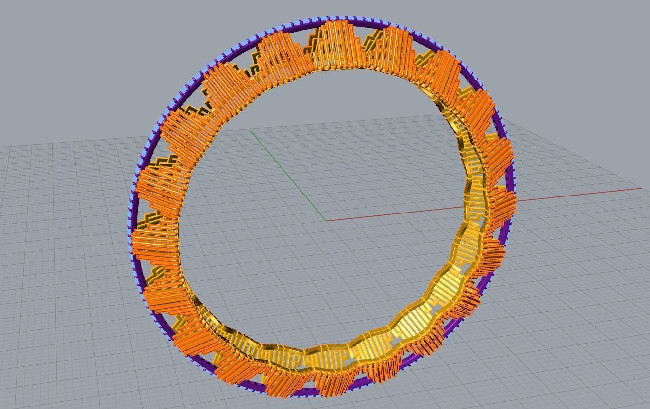 Eros Multi Bangle 3D print model_9