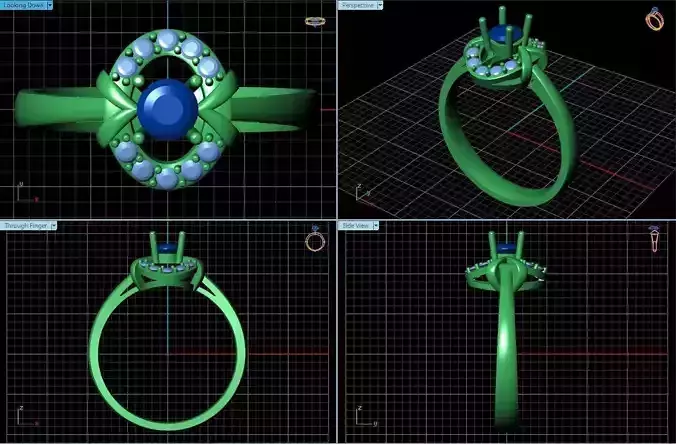 Oval Shaped Ring With Diamonds 1