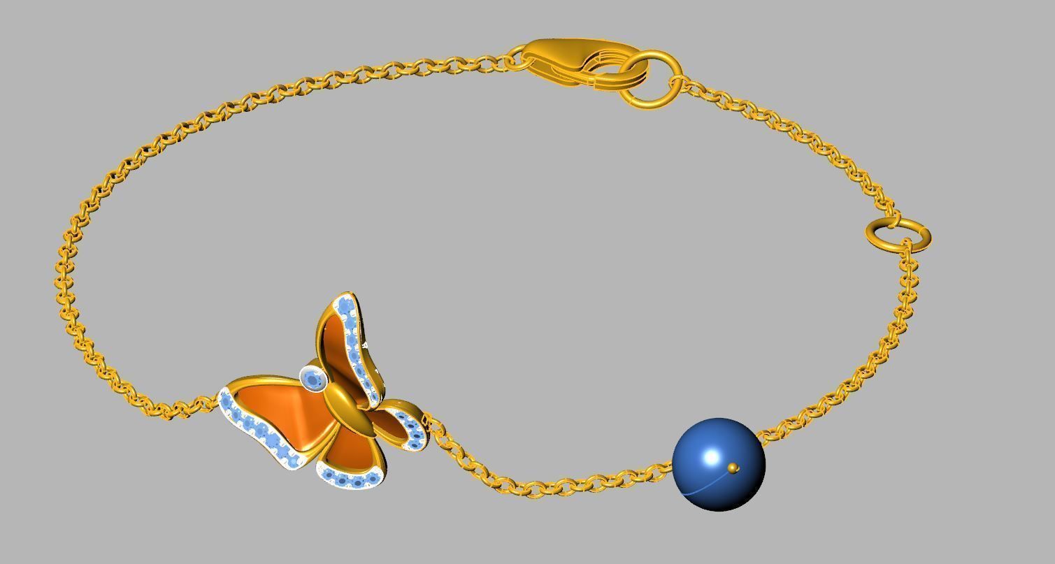 Soaring Butterfly Bracelet 3D print model_4