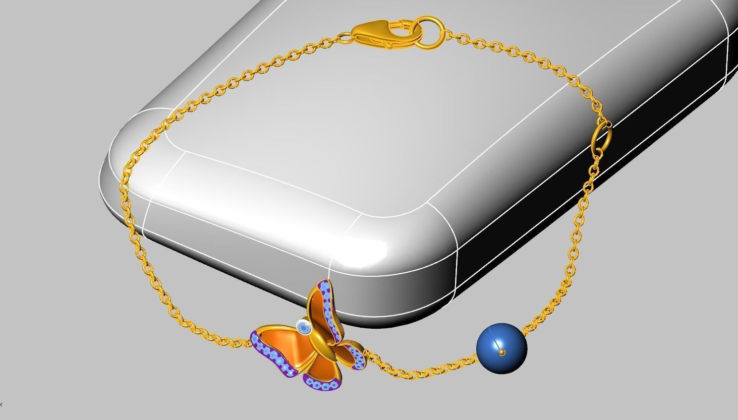 Soaring Butterfly Bracelet 3D print model_6