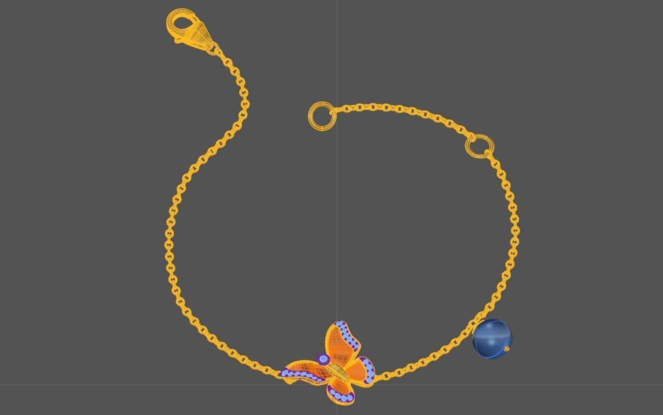 Soaring Butterfly Bracelet 3D print model_5