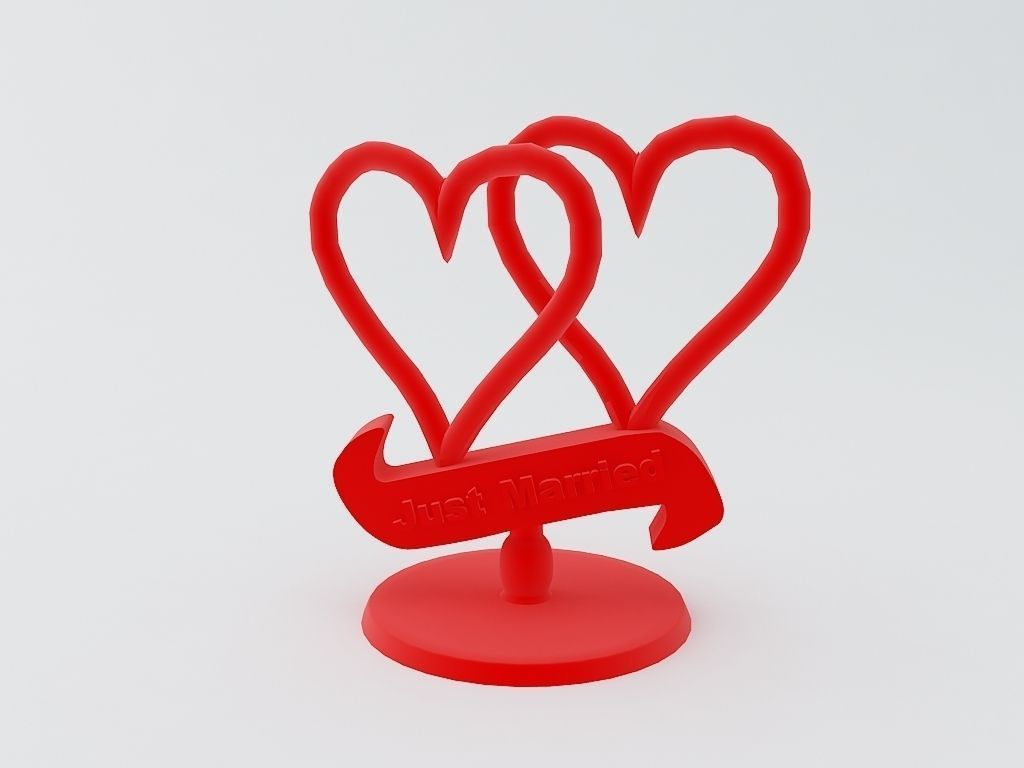 Just Married Showpiece 3D print model_4