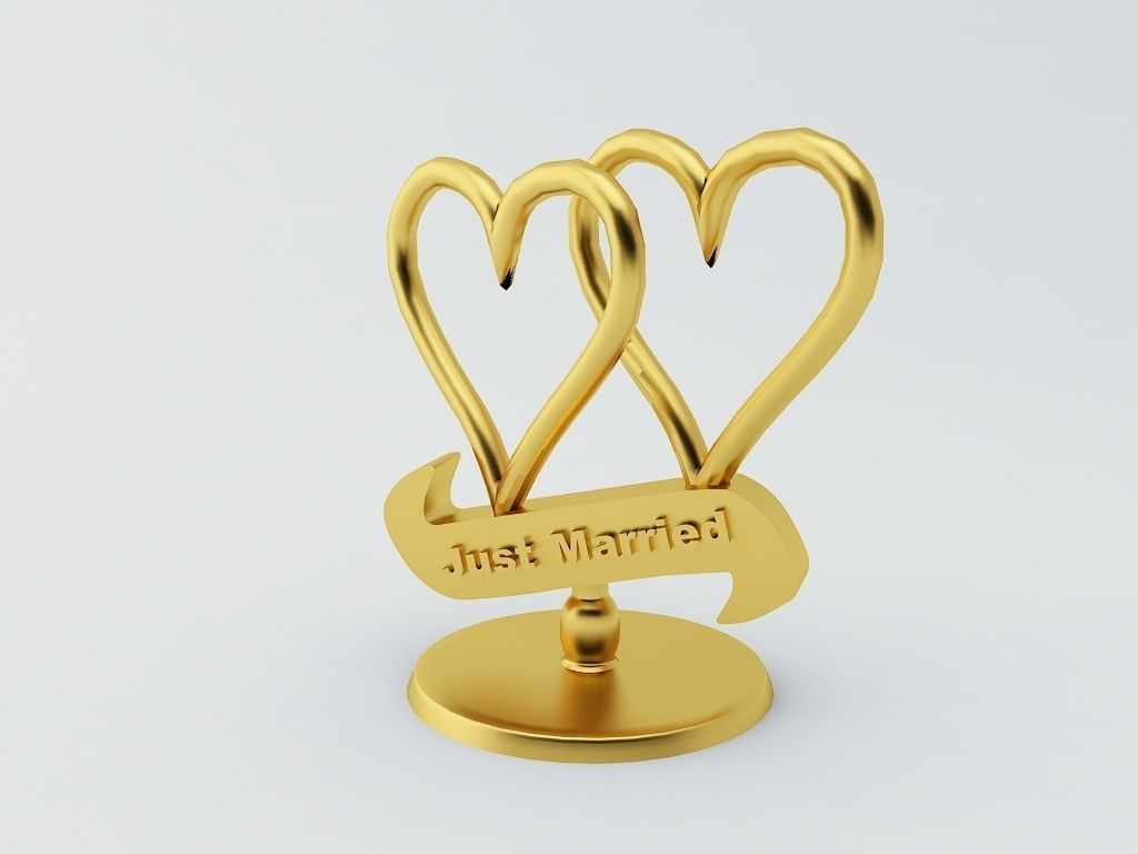 Just Married Showpiece 3D print model_3