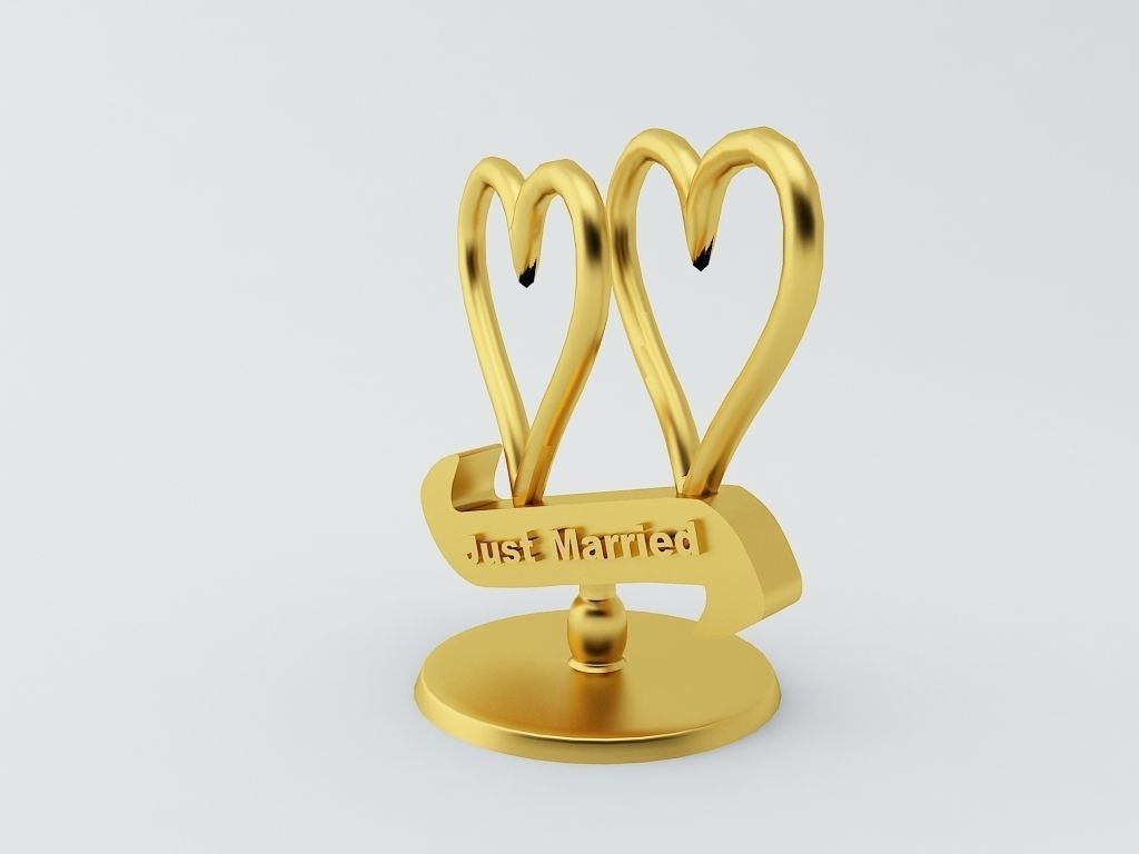 Just Married Showpiece 3D print model_1