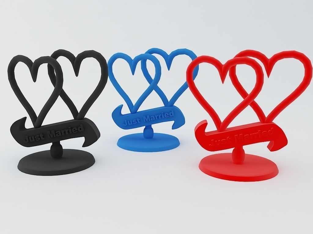 Just Married Showpiece 3D print model_6