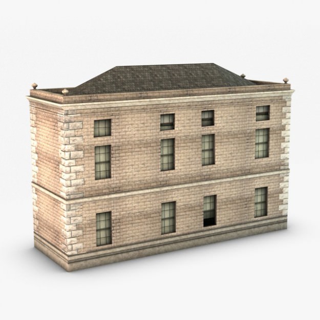 Castle ward house 3D model_2