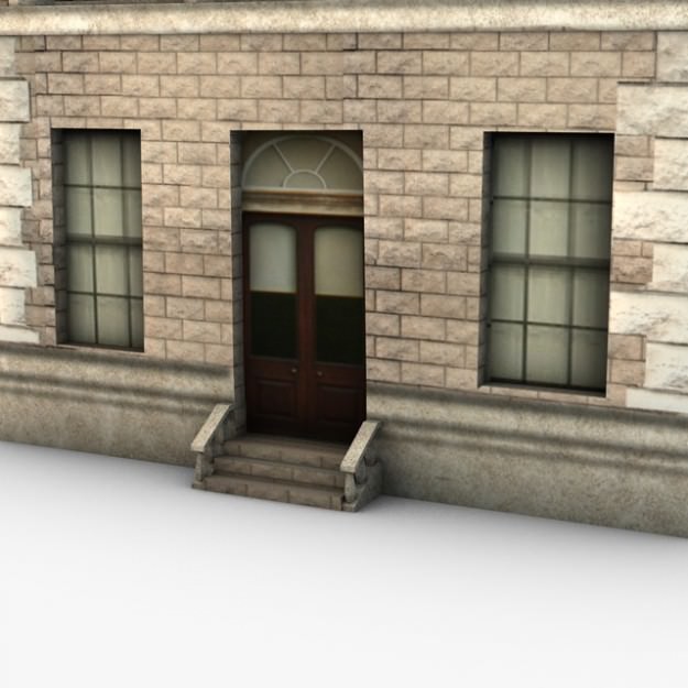 Castle ward house 3D model_4