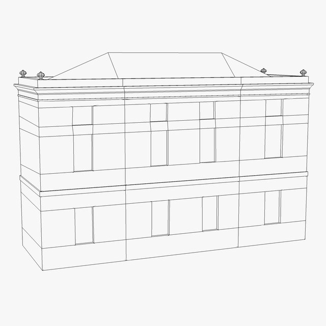 Castle ward house 3D model_8