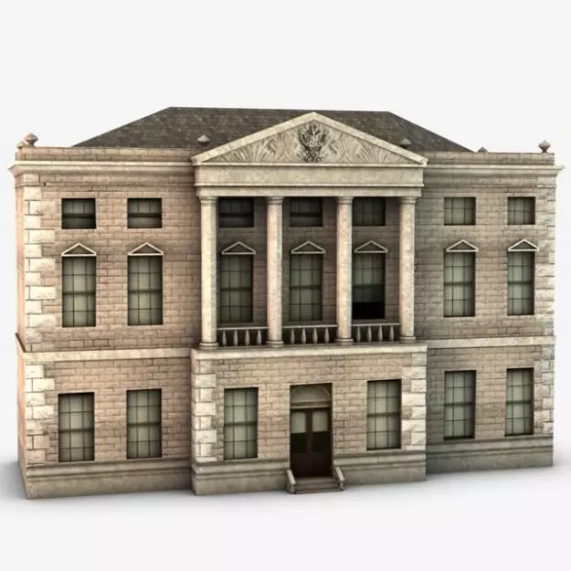 Castle ward house 3D model_0