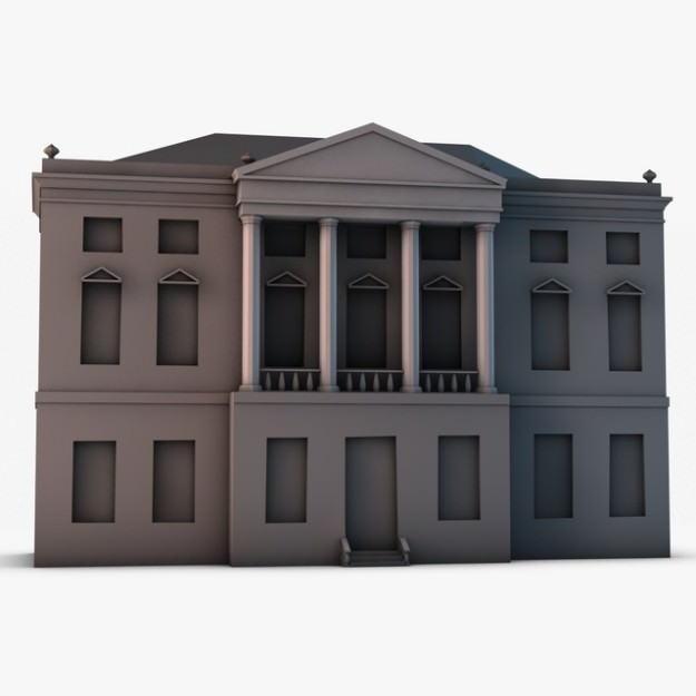Castle ward house 3D model_5