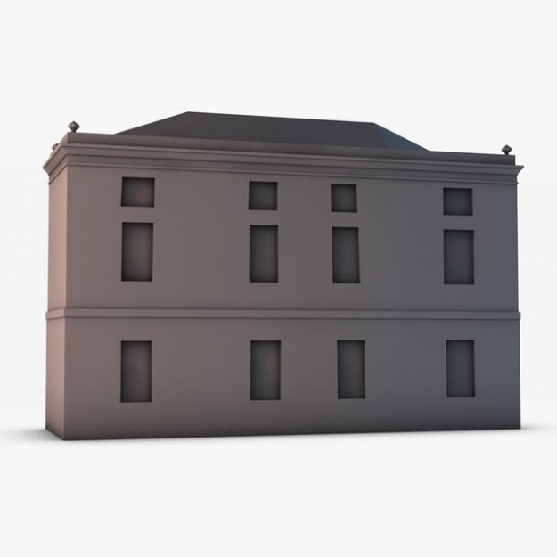 Castle ward house 3D model_6