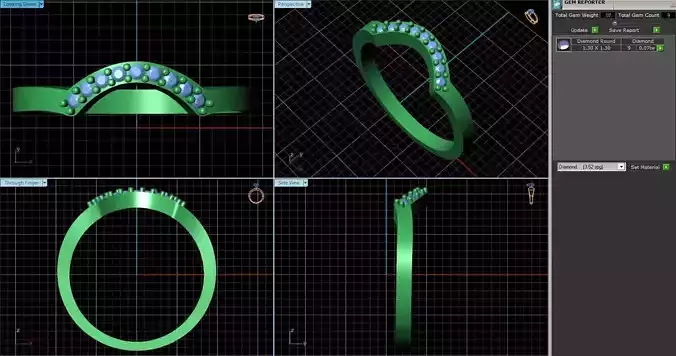 Simple Ring With Diamonds 2