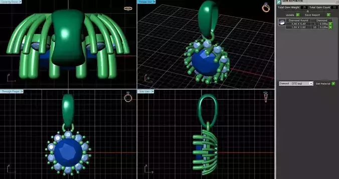 Halo Pendant With Diamonds 2