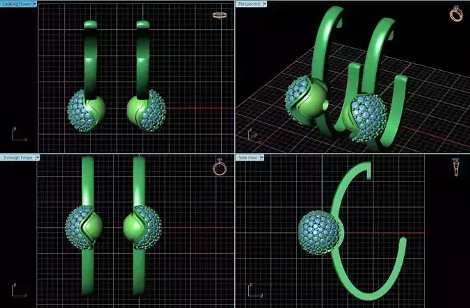 Sphere Shaped Earrings