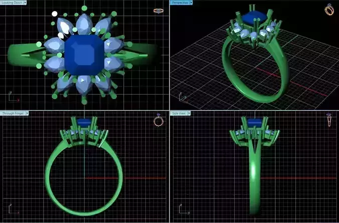 Halo Ring With Diamonds 5