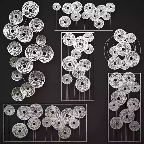 Silver Wall art Sculpture 3D model
