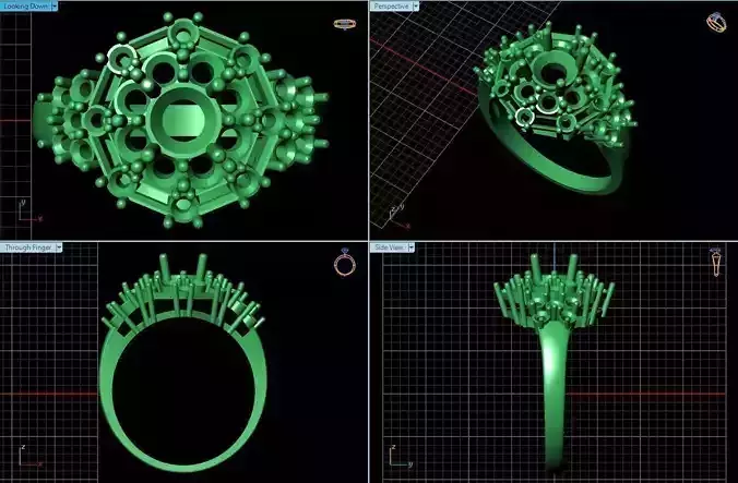 Halo Ring With Diamonds 6