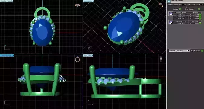 Oval Shaped Pendant With Diamonds 5