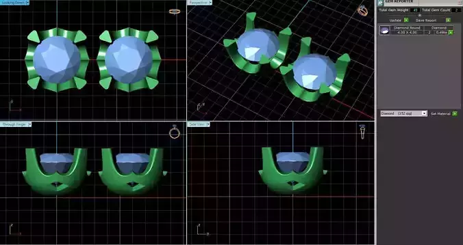 Ear Studs With Diamonds 