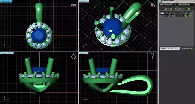 Halo Pendant With Diamonds 3