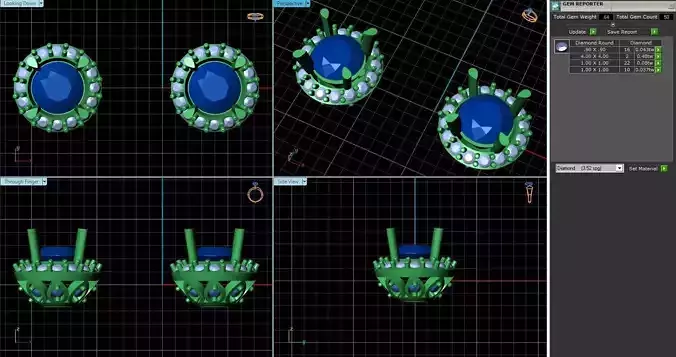 Halo Ear Stud With Diamonds