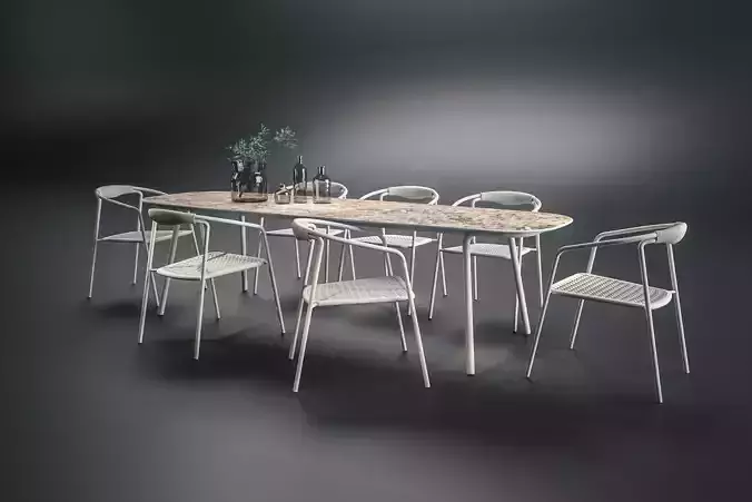 Manutti DUO chair and MINUS table