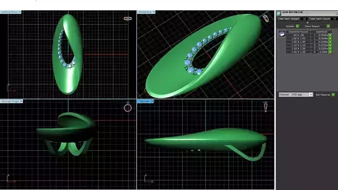 Oval Pendant With Diamonds