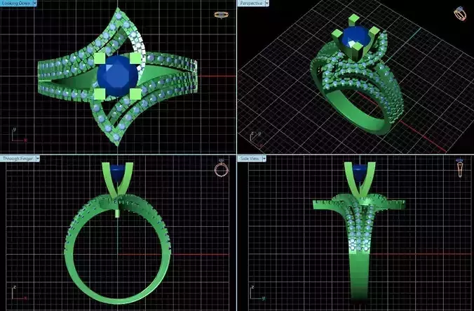 Spiral Engagement Ring With Diamonds 51