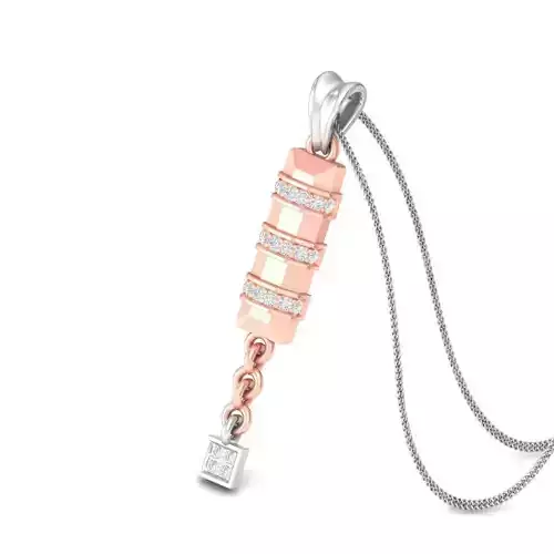 Rose Gold Pendant With Diamonds 1