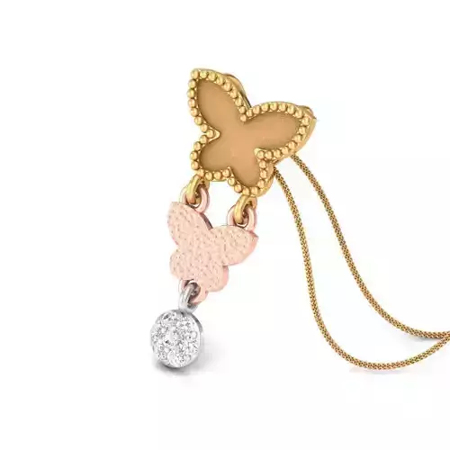 Butterfly Shaped Pendants With Diamonds