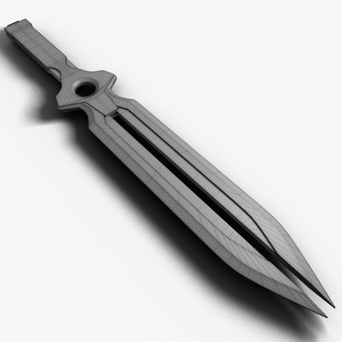 Darker than black dagger  Free 3D model_1