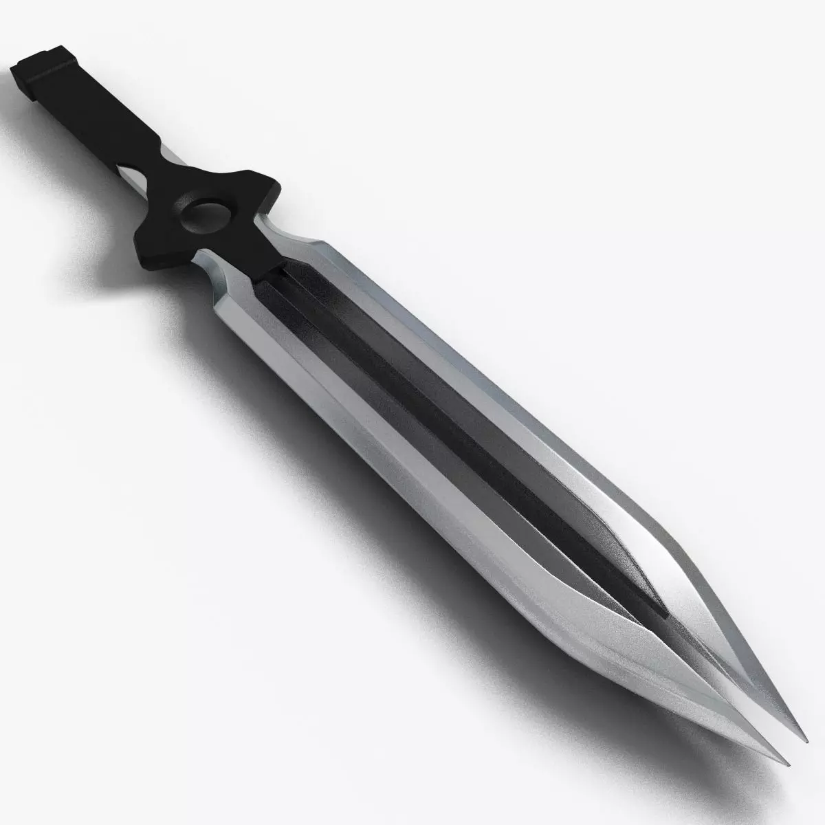Darker than black dagger  Free 3D model_0