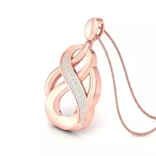 Rose Gold Pendant With Diamonds 2
